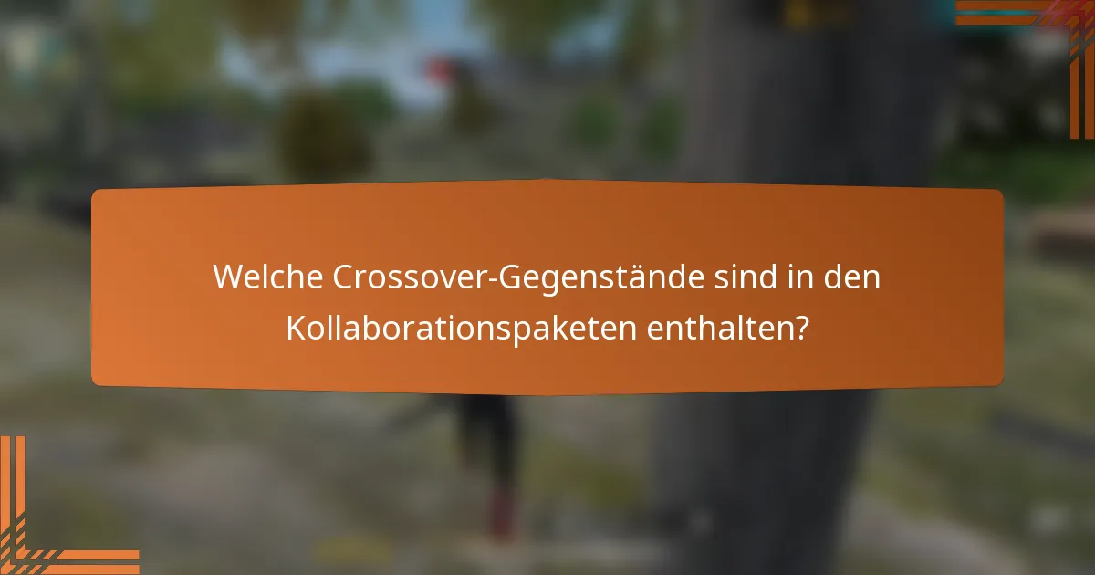 Welche Crossover-Gegenstände sind in den Kollaborationspaketen enthalten?