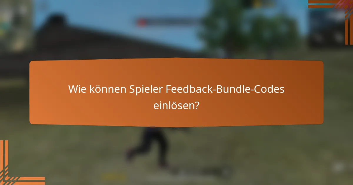 Wie können Spieler Feedback-Bundle-Codes einlösen?